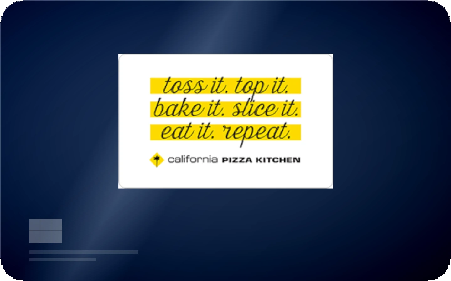 California Pizza Kitchen gift card