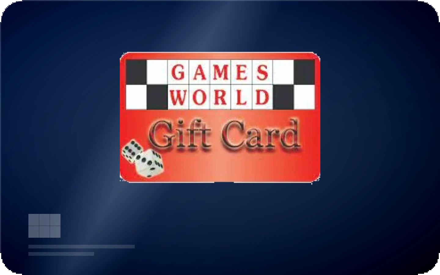 Game World gift card