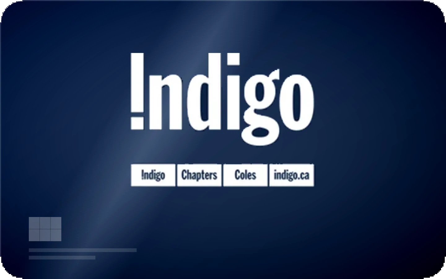 Indigo gift card