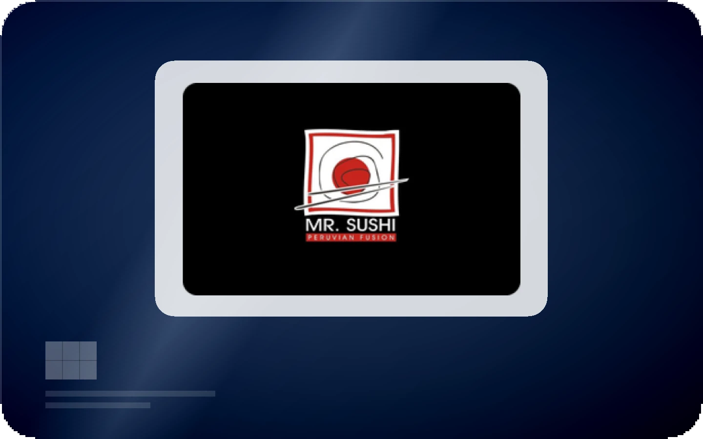 Mr Sushi gift card