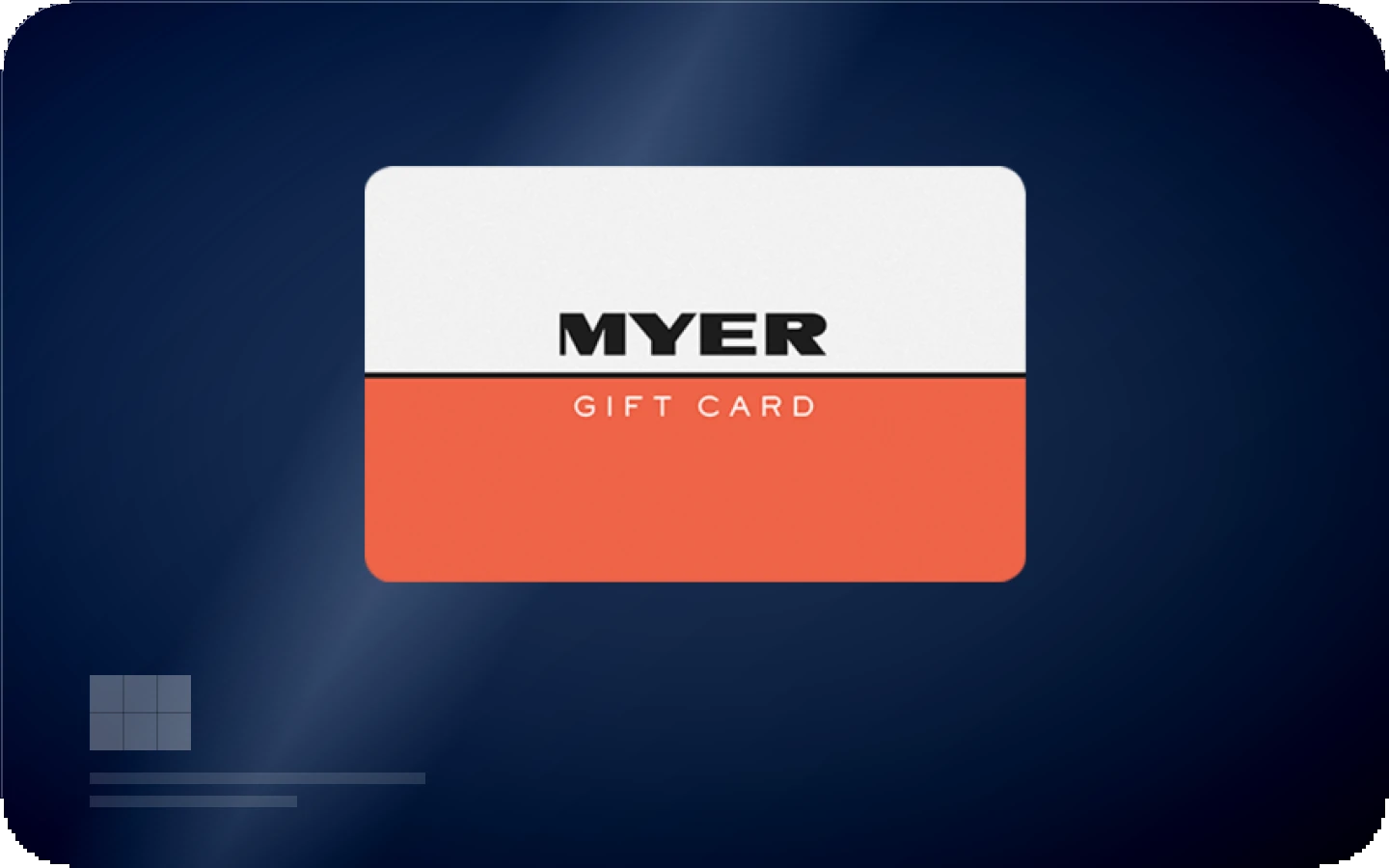 Myer gift card