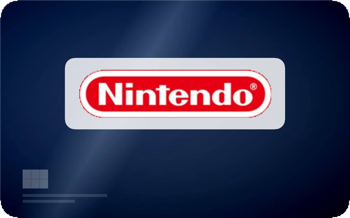 Nintendo gift card