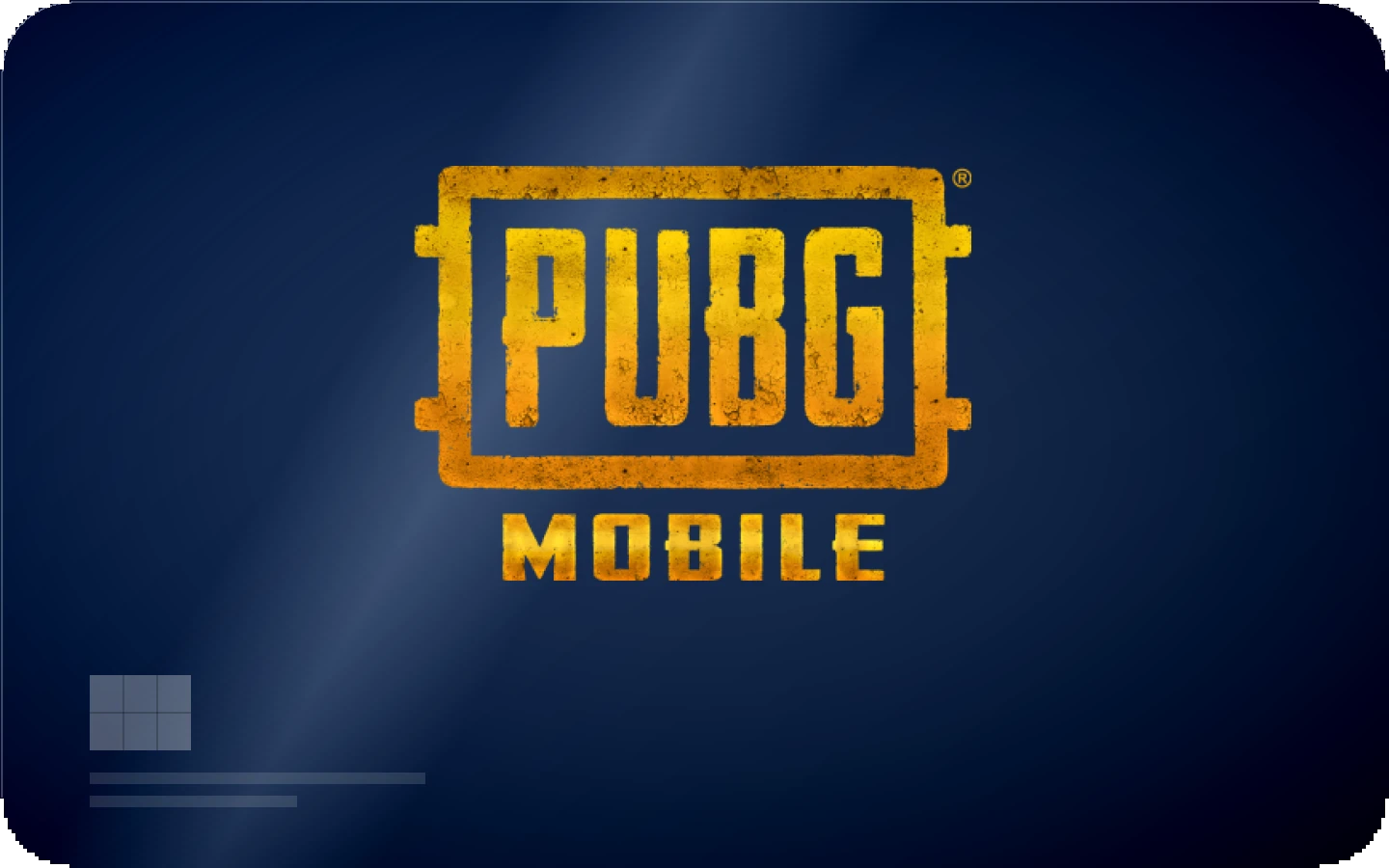 PUBG gift card