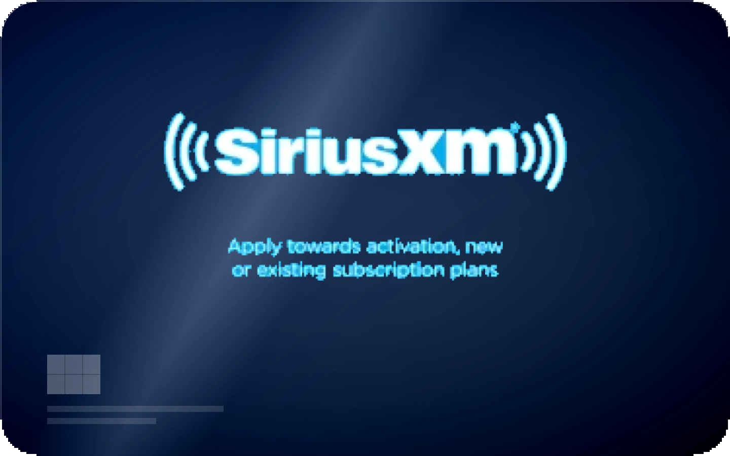 SiriusXM gift card