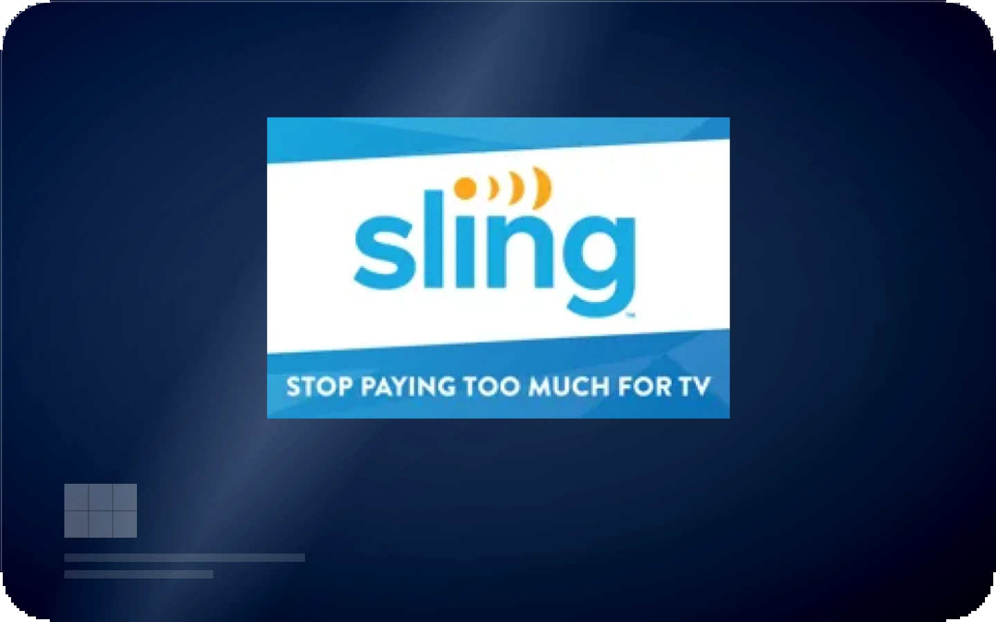 Sling television gift card