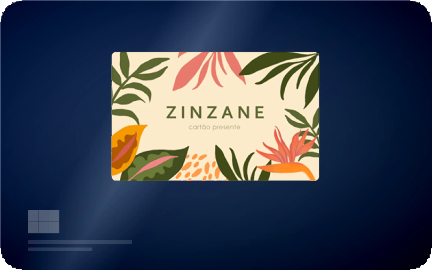 Zinzane gift card